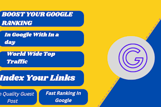 index your backlinks and website  in google within a day