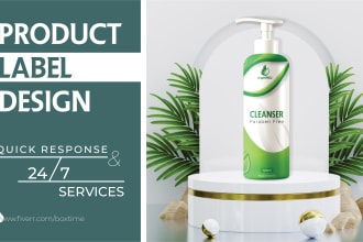 do product label design and packaging for you