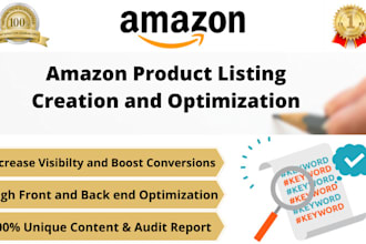 be your amazon SEO product listing expert,do amazon product listing optimization