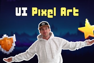 do UI UX pixel art, assets, icons for your indie game
