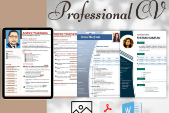 create professional resume design and CV design just in 3 hours