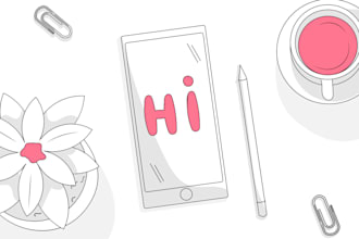 design a unique brand illustration for apps, web