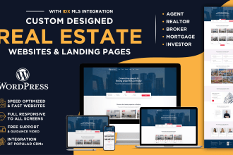 build responsive realtor, real estate wordpress website design and development