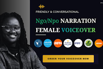 do global accent or south african voiceover for noneprofit