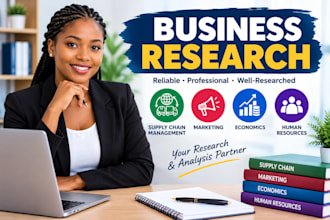 assist with supply chain, marketing, economics and HR research