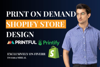 create print on demand shopify website  printful and printify
