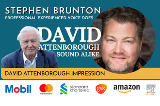 record a pro david attenborough documentary style voiceover