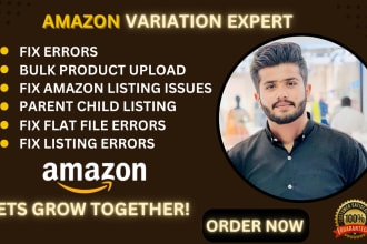 create amazon variation listing or parent child listing for all category