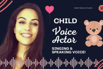 be your child voice actor, singer and voiceover talent