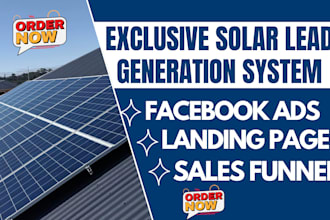 setup a solar lead generation system via facebook ads and landing page