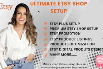 do etsy shop setup, create etsy traffic, boost etsy sales and rank etsy shop