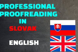 professionally proofread and edit texts in slovak or english