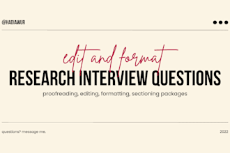 review and edit your research interview questions
