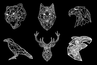 design a polygonal or geometric animal logo