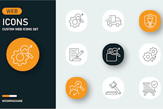 design custom website or app icons