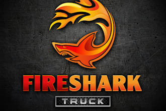 design modern awesome shark logo