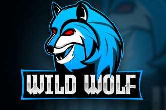 design a professional modern wolf logo