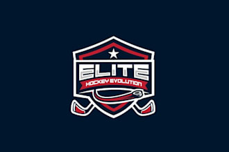 design clean hockey evolution logo