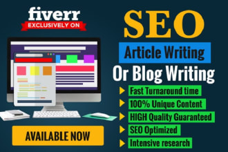 do engaging SEO article writing or content writing in 24 hours