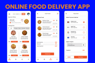 create food delivery, online food and pizza delivery app