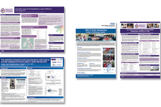 do research scientific company poster presentation design for conferences