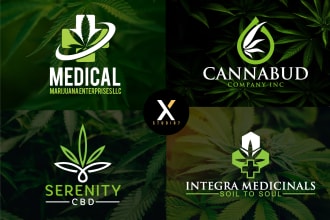 cannabis cbd oil hemp marijuana logo