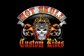 design unique motorcycle, automotive mountain bike or vintage mountain bike logo