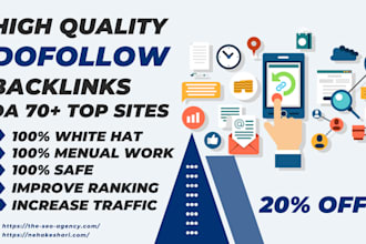 do high quality da 60 to 90 dofollow whitehat backlinks