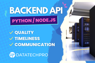 create backend API in python or nodejs