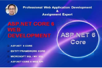 build database driven website in asp net mvc core or web api