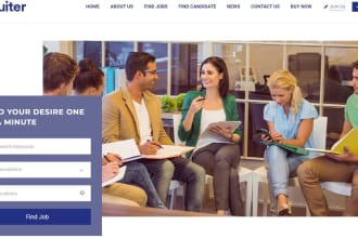 recruitment agency website and staffing agency website