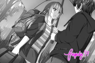 draw grayscale anime character for light novel
