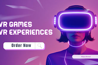 develop immersive VR games and experiences for oculus, quest, and PC