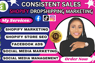 boost shopify sales, shopify dropshipping marketing, digital marketing manager