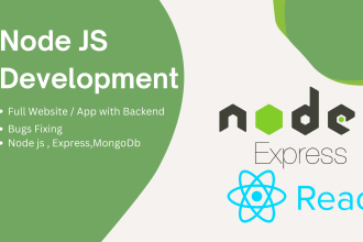 be node js application node js backend or fix issues nodejs graphql rest api