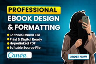 do unique ebook design and formatting in canva