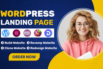 design responsive wordpress landing page or elementor one page website