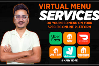 make doordash, grubhub and ubereats menu with modifiers