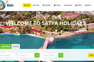 provide tour and travels ready made website