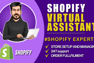 be shopify virtual assistant manage shopify store shopify website design bug fix