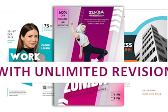 design modern broucher, fitness flyer, food menu, banner