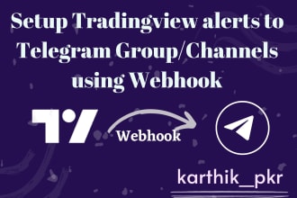 setup tradingview alerts to telegram group using webhook