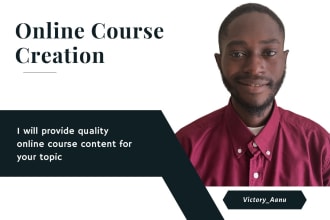 do online course content, course curriculum and course outline