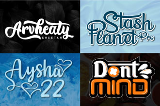 create lettering, typography, font and text logo design