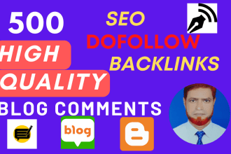create niche relevant blog comment backlinks on the high da site