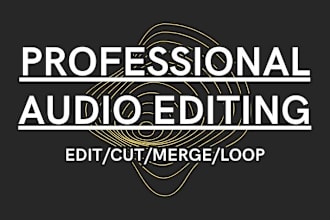 repair, edit, cut, merge, loop, slow down your audio files