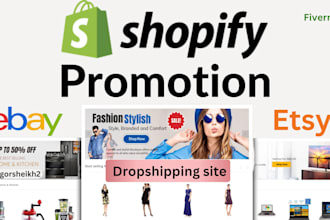 promote your shopify dropshipping site and ecommerce marketing to increase sales