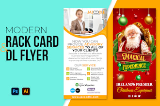 design a modern rack card or dl flyer for your business