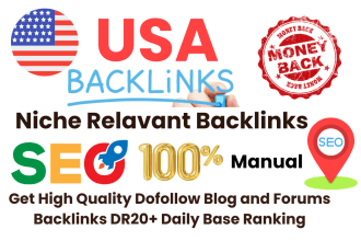 provide usa backlinks white hat link building blog and forums links dofollow