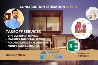 do material takeoff, construction cost estimation for all types of buildings